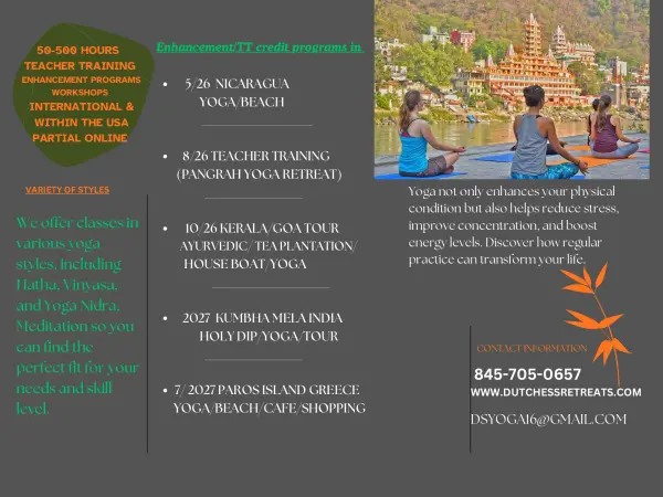 Green tropical minimalist yoga promotion flyer